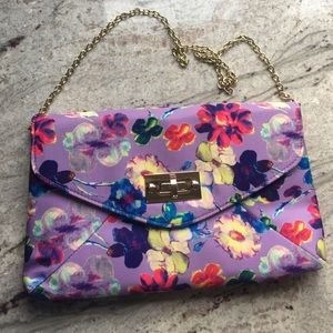 Aldo floral clutch purse